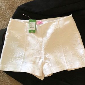 Lilly Pulitzer NWT white jacquard cotton shorts